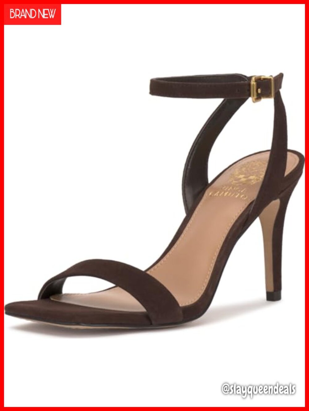 Suede Ankle Strap Stiletto Heeled Sandals Square Toe Platform